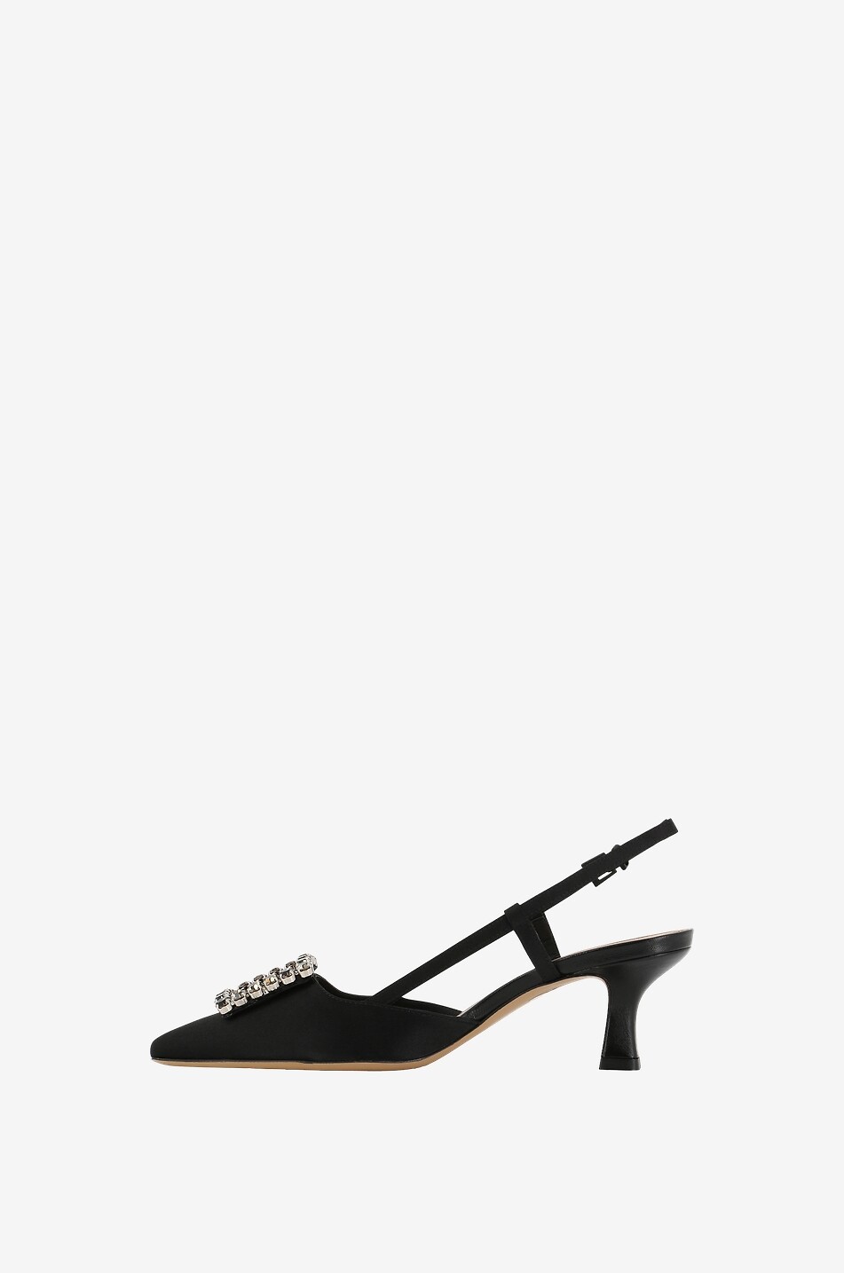 BONGENIE Stefi 60 satin slingback pumps Women BLACK 3