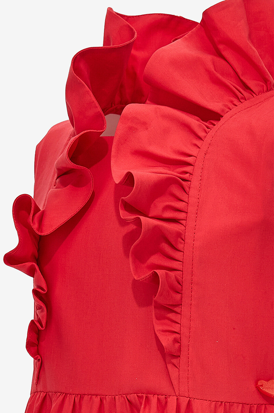 Ärmelloses Stufenvolant-Mädchenkleid