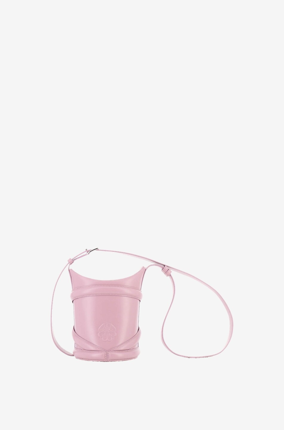 ALEXANDER McQUEEN Sac porté croisé en cuir lisse The Curve Femme VIOLET CLAIR 1