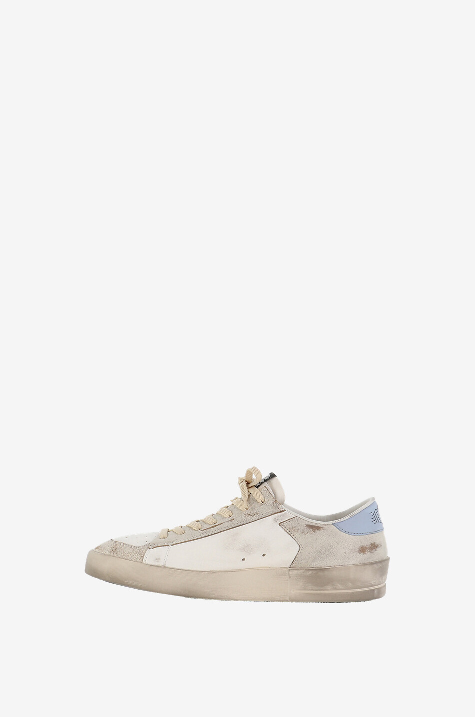 GOLDEN GOOSE Stardan low-top leather lace-up sneakers Men EGGSHELL 3