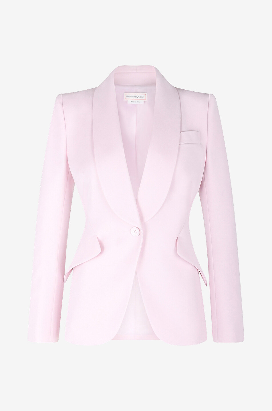 ALEXANDER McQUEEN Taillierter Wollblazer Peak Shoulder Damen HELLROSA 1