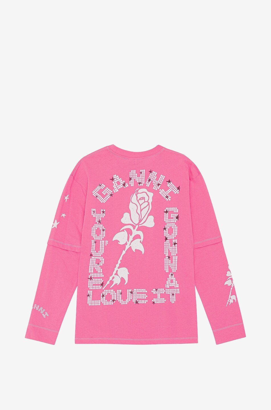 T-shirt à manches longues GANNI ROSES