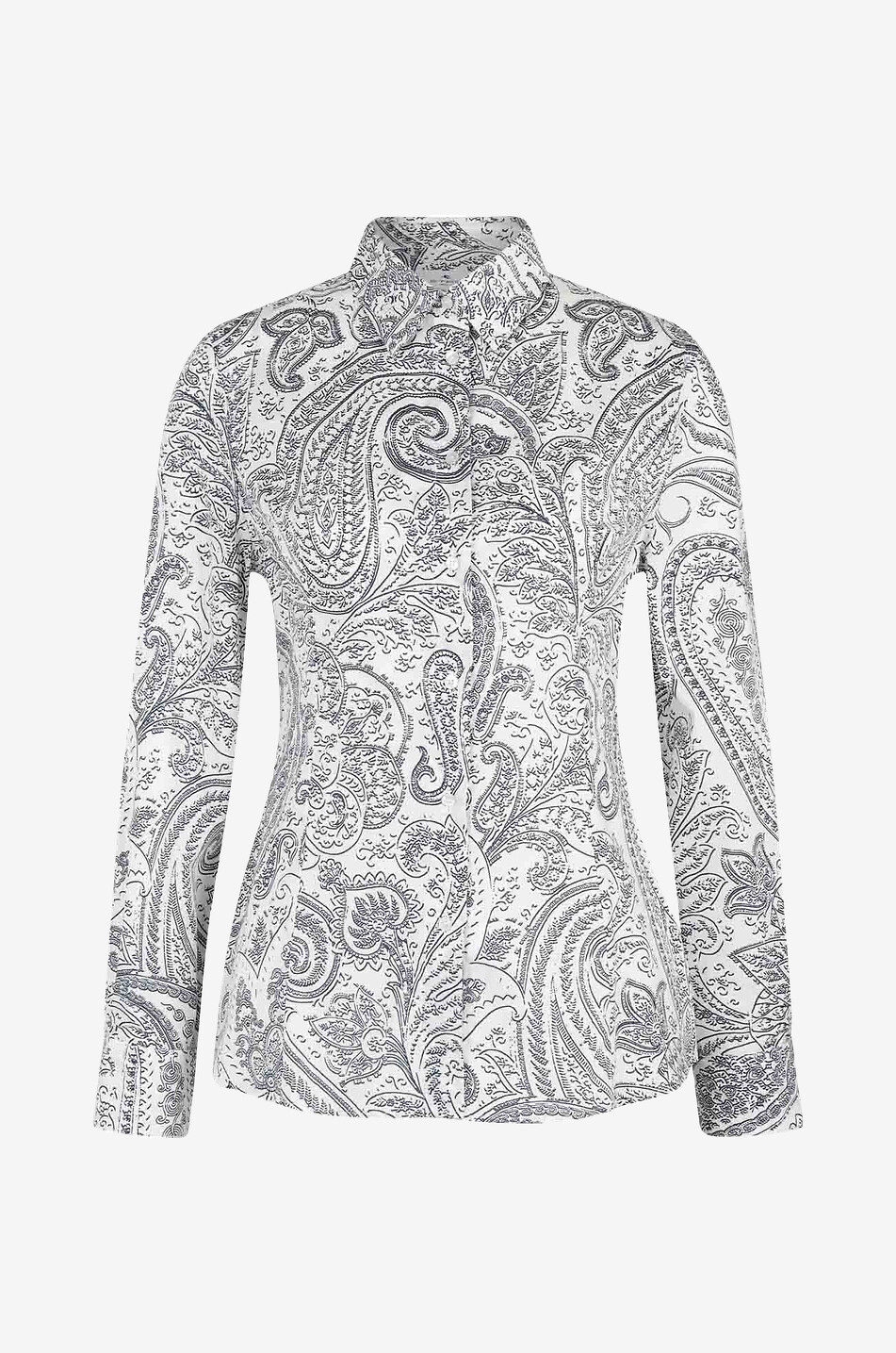 Paisley-printed cinched shirt