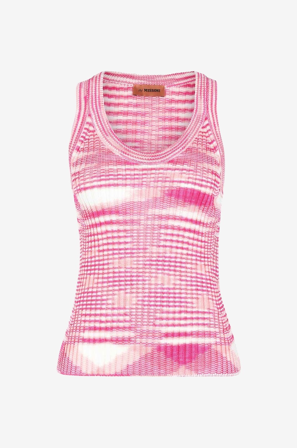 Débardeur en maille côtelée à motif