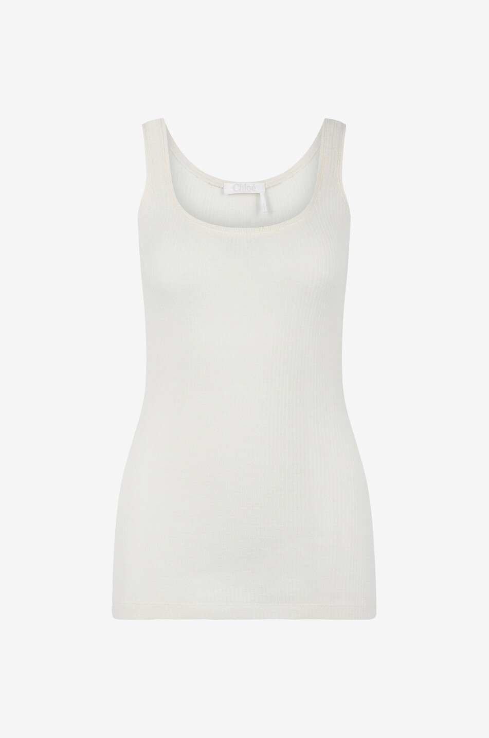 Débardeur en maille côtelée de laine vierge