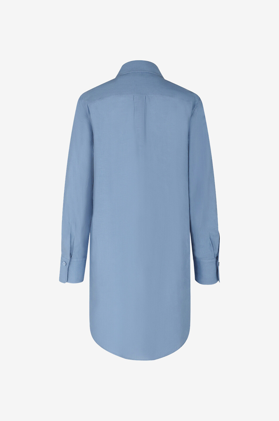 CHLOE Kurzes Leinen-Hemdkleid mit Biesen Damen BLAU 2