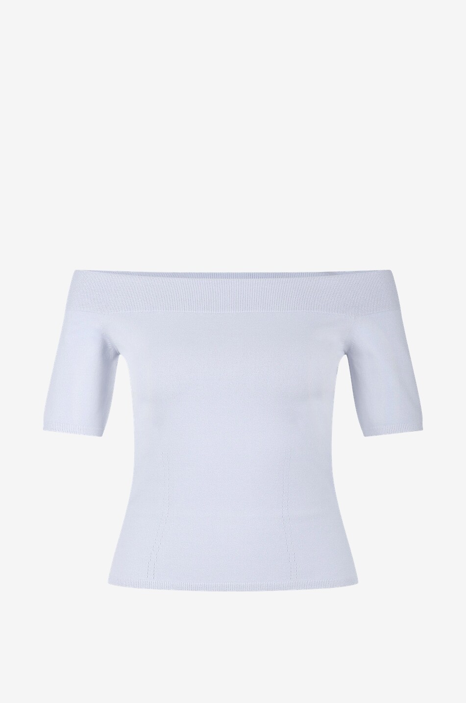 ALEXANDER McQUEEN Schulterfreies Stricktop Damen HELLBLAU 1