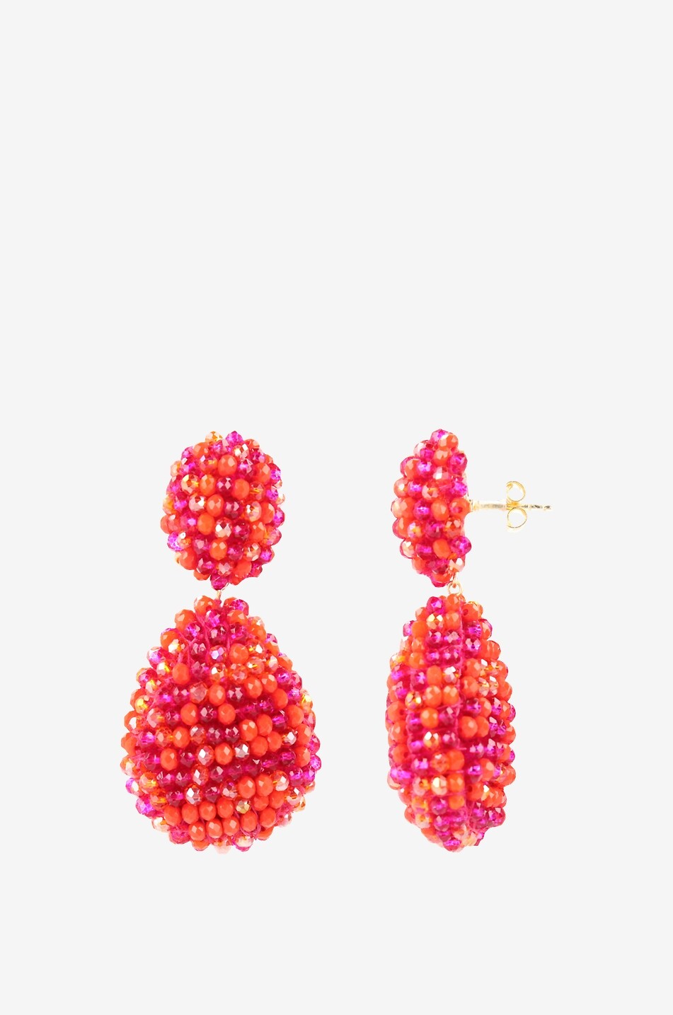 LOTT.GIOIELLI Kenza Glassberry Drupple S stud earrings Women DARK PINK 1