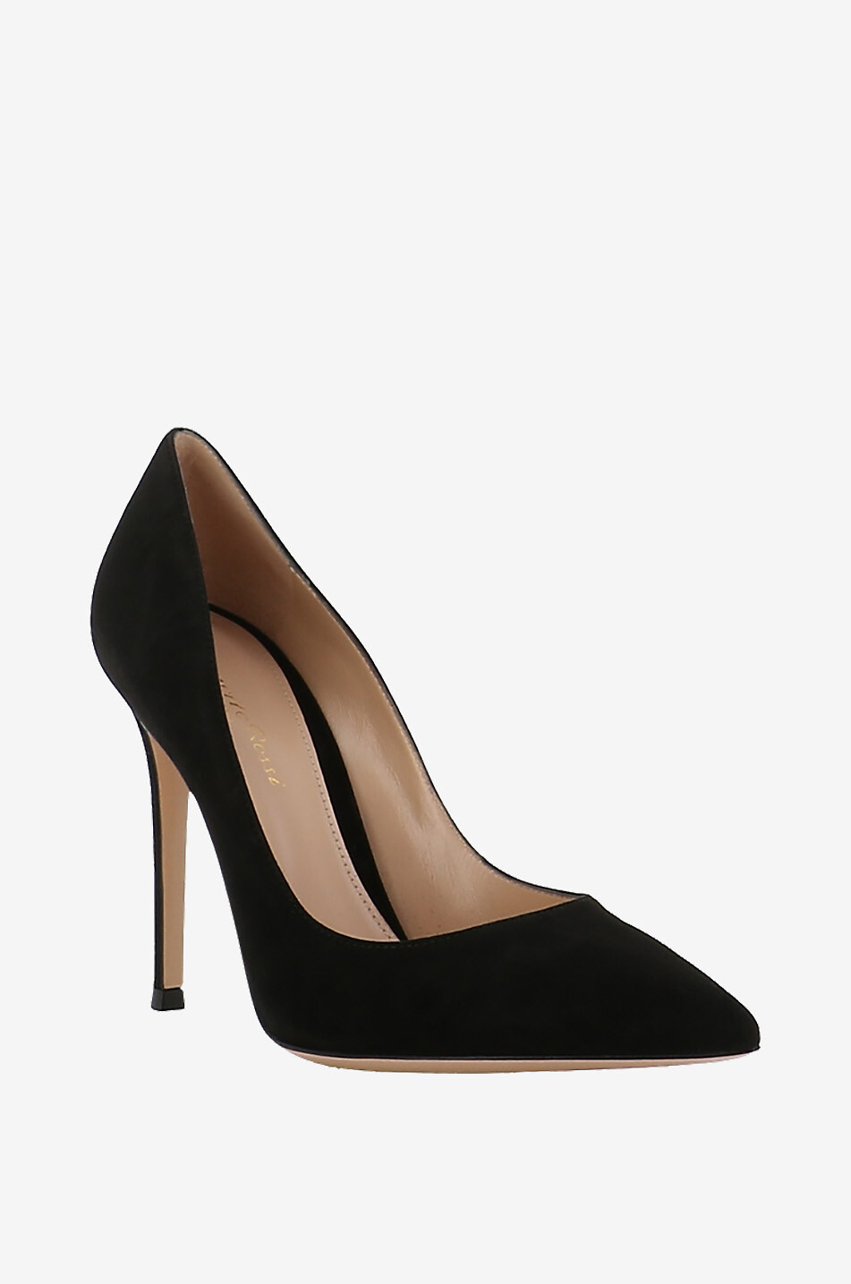 GIANVITO ROSSI Escarpins en daim à bout pointu Gianvito 105 Femme NOIR 1