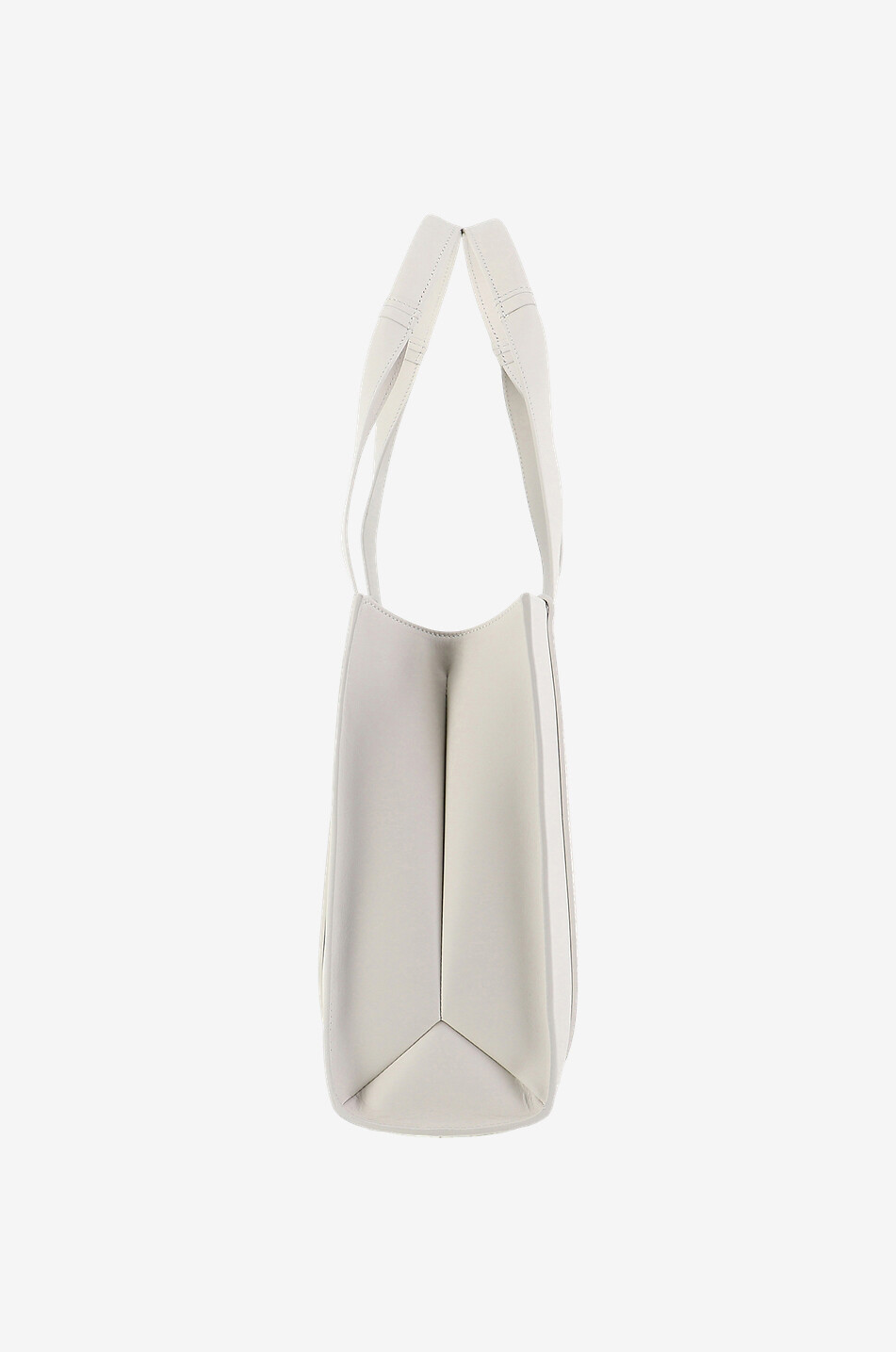 CHLOE Shopper aus besticktem Glattleder Woody Medium Damen WEISS 4