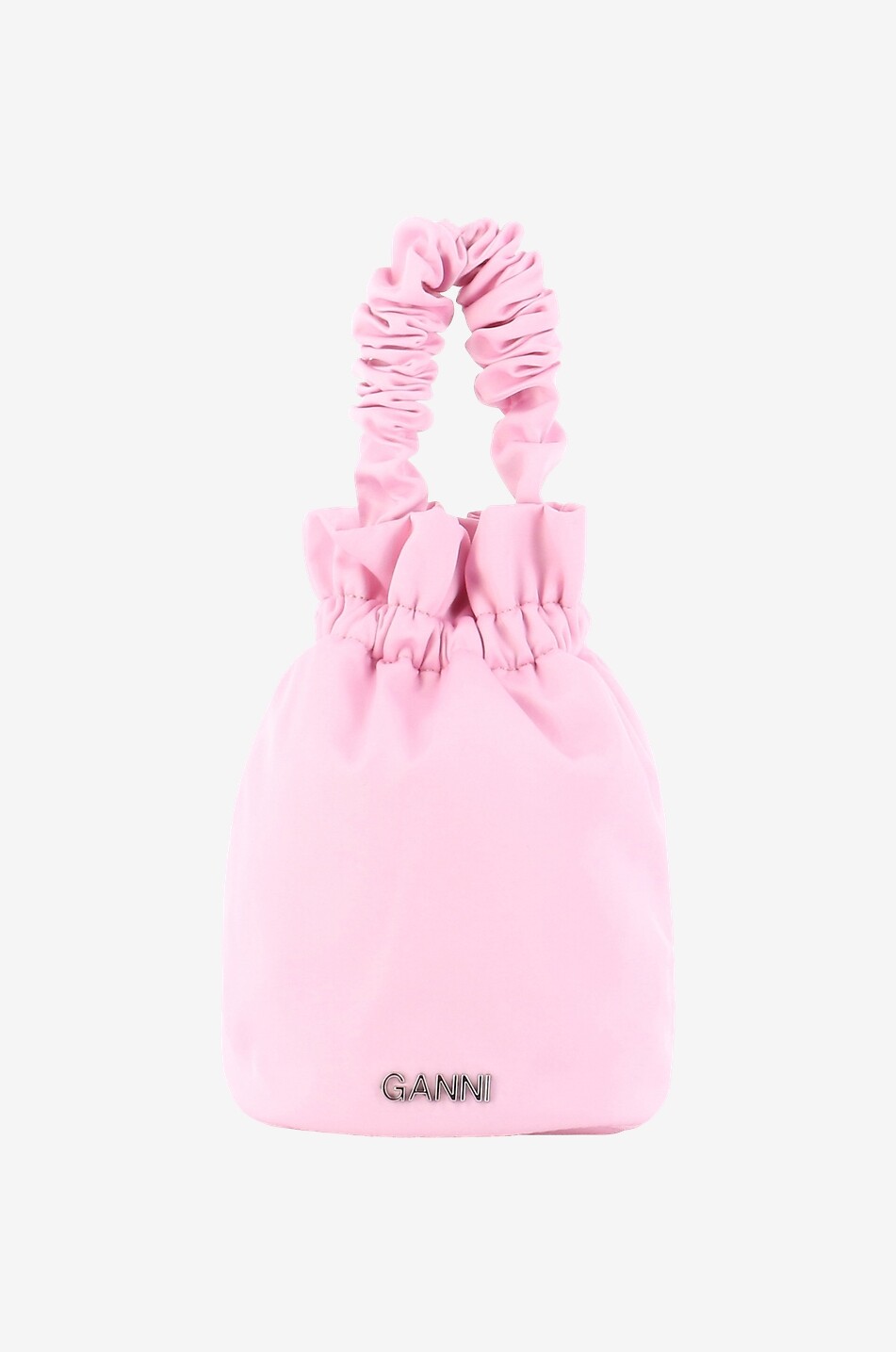 GANNI Sac seau en satin Occasion Top Handle Femme VIOLET CLAIR 1