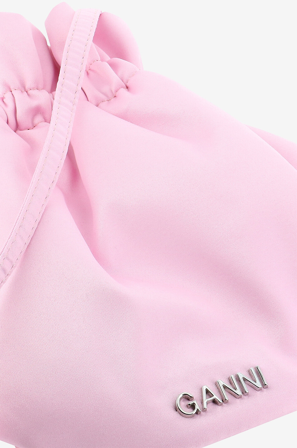 GANNI Sac seau en satin Occasion Top Handle Femme VIOLET CLAIR 6