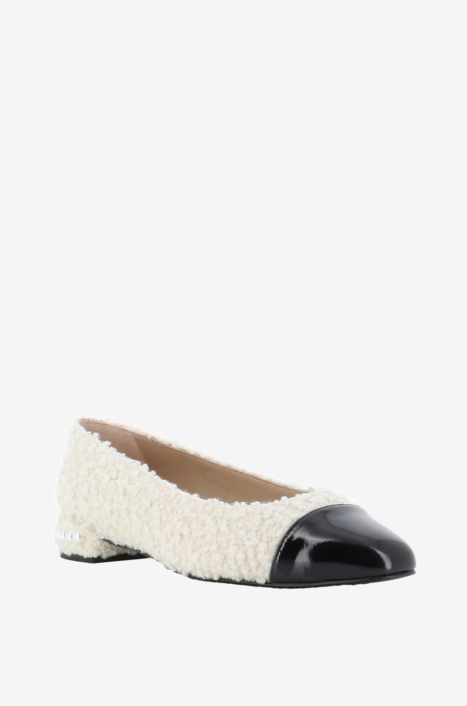 Ballerines en bouclé et cuir Pearl