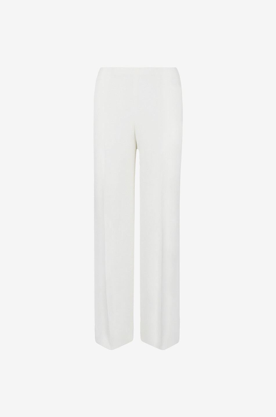 Pantalon droit en crêpe taille haute