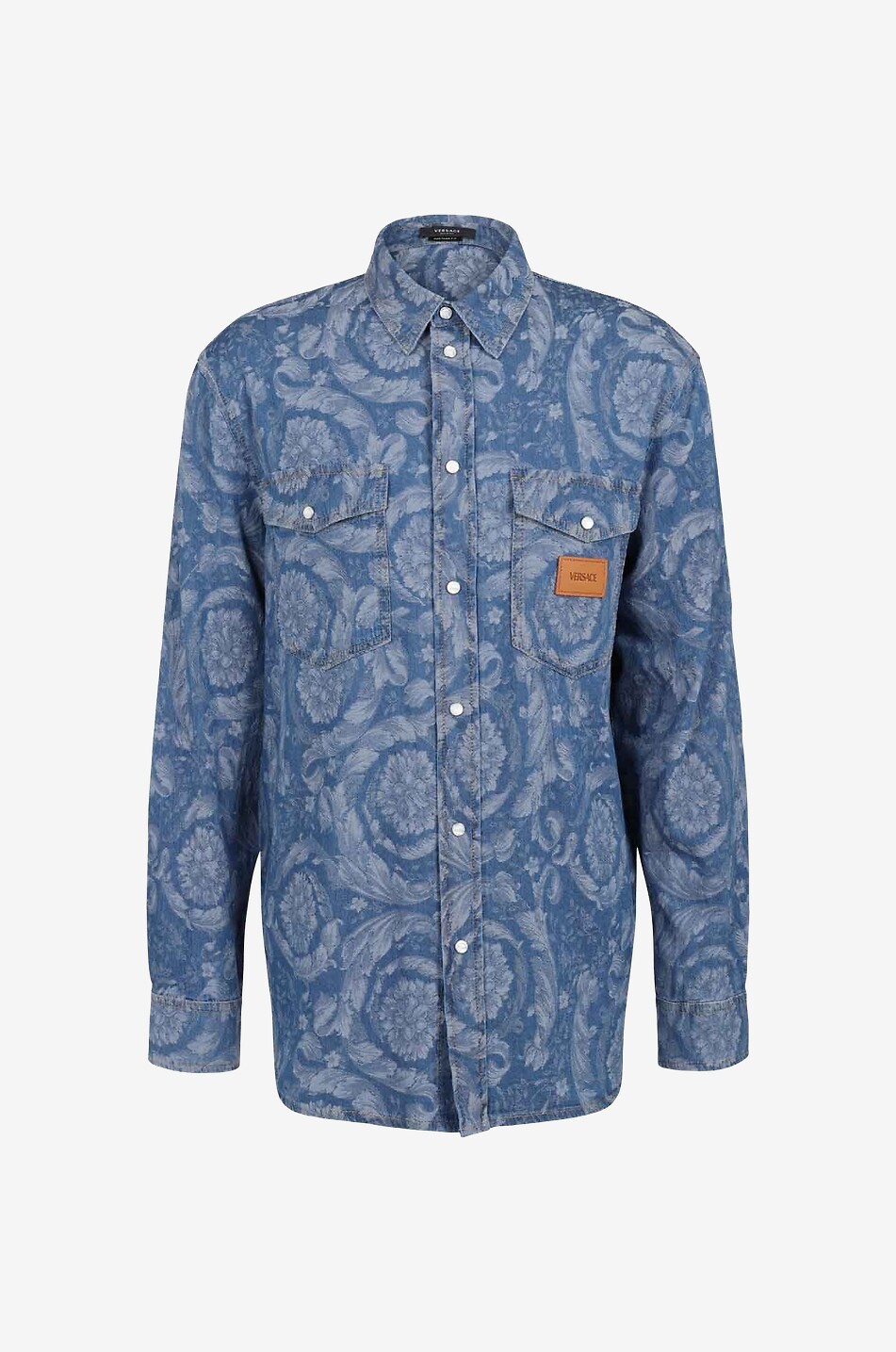 Überhemd aus Chambray Barocco Silhouette