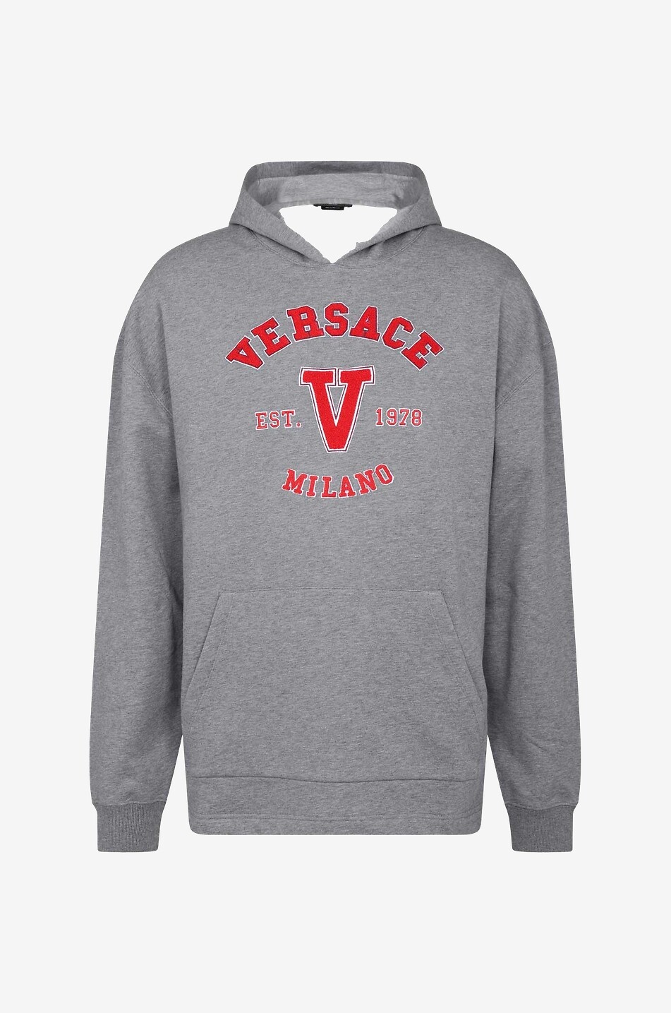 Besticktes Oversize-Kapuzensweatshirt Varsity VERSACE