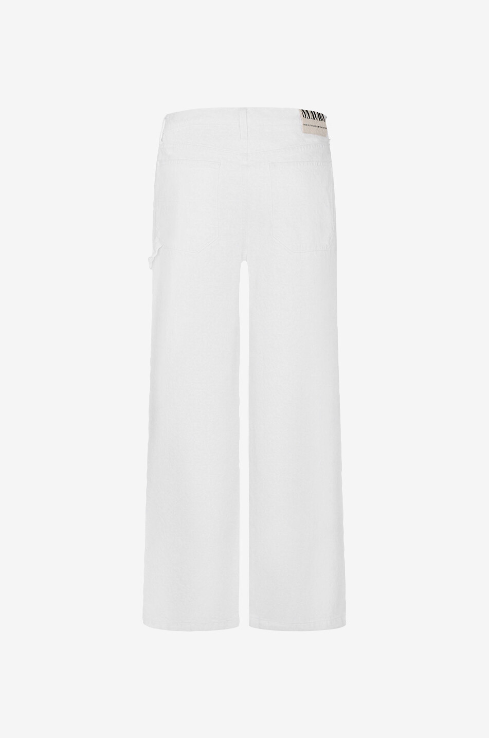 MOTHER Jean à jambes larges en coton The Fun Dip Utility Femme BLANC 2
