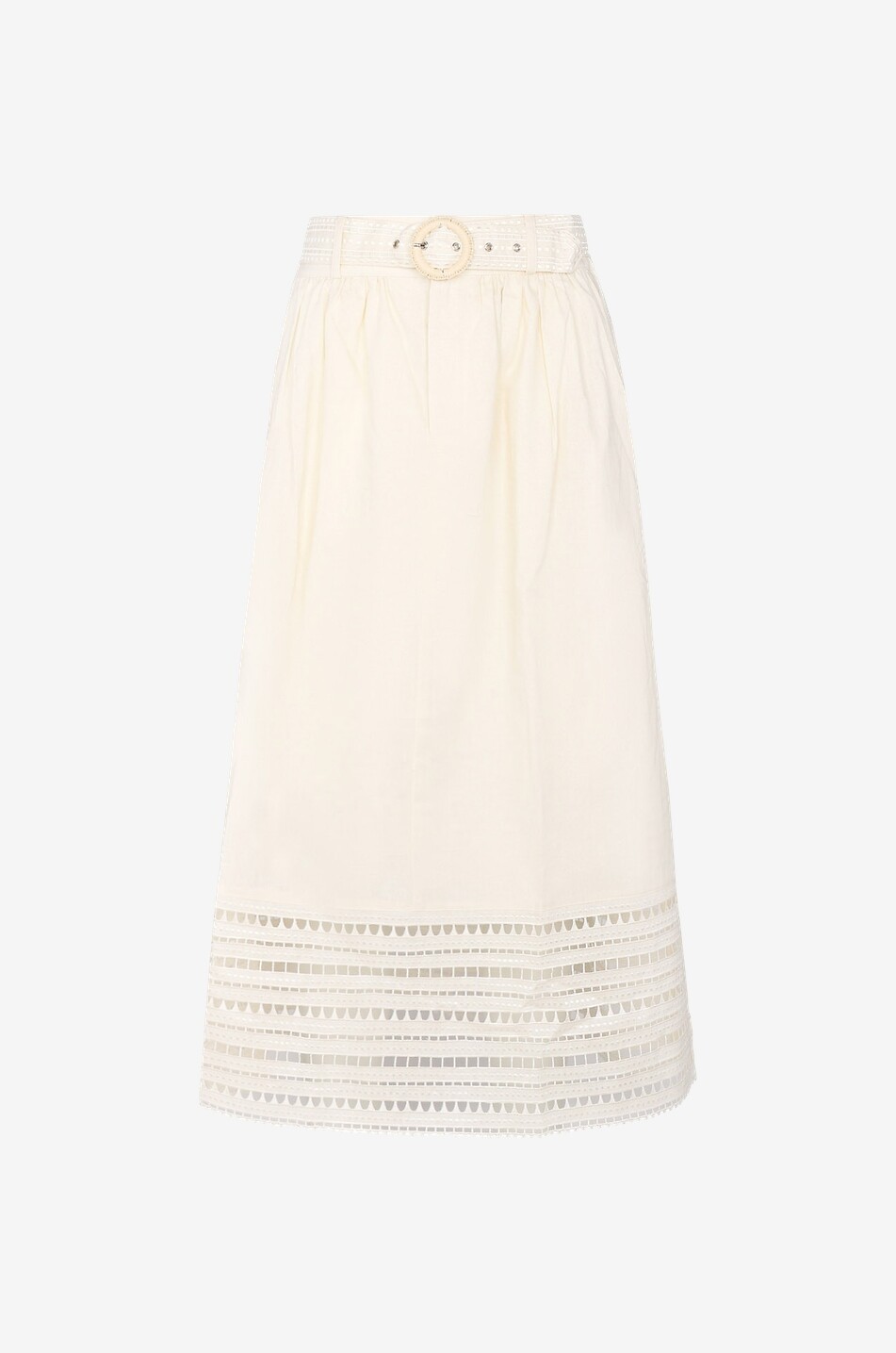 Halblanger Rock aus Leinen und Baumwolle Mersey