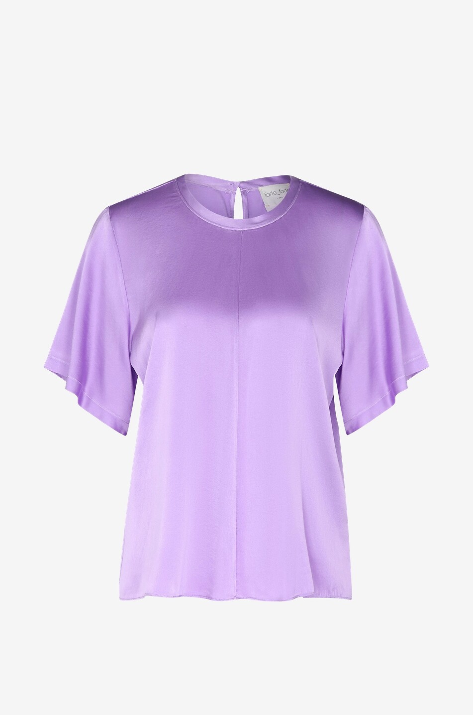 Silk round neck T-shirt