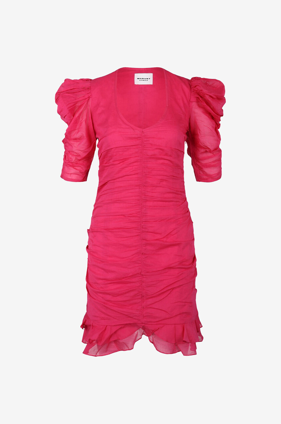 Mini robe froncée à volants Sireny