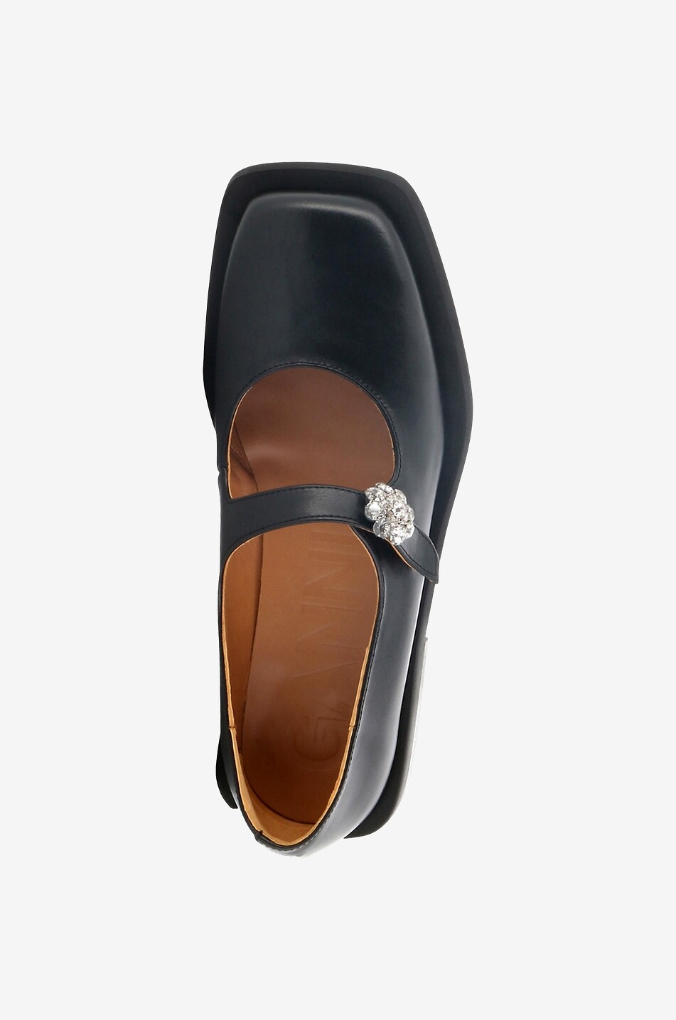 GANNI Mary Jane Ballerinas in smooth leather Women BLACK 5