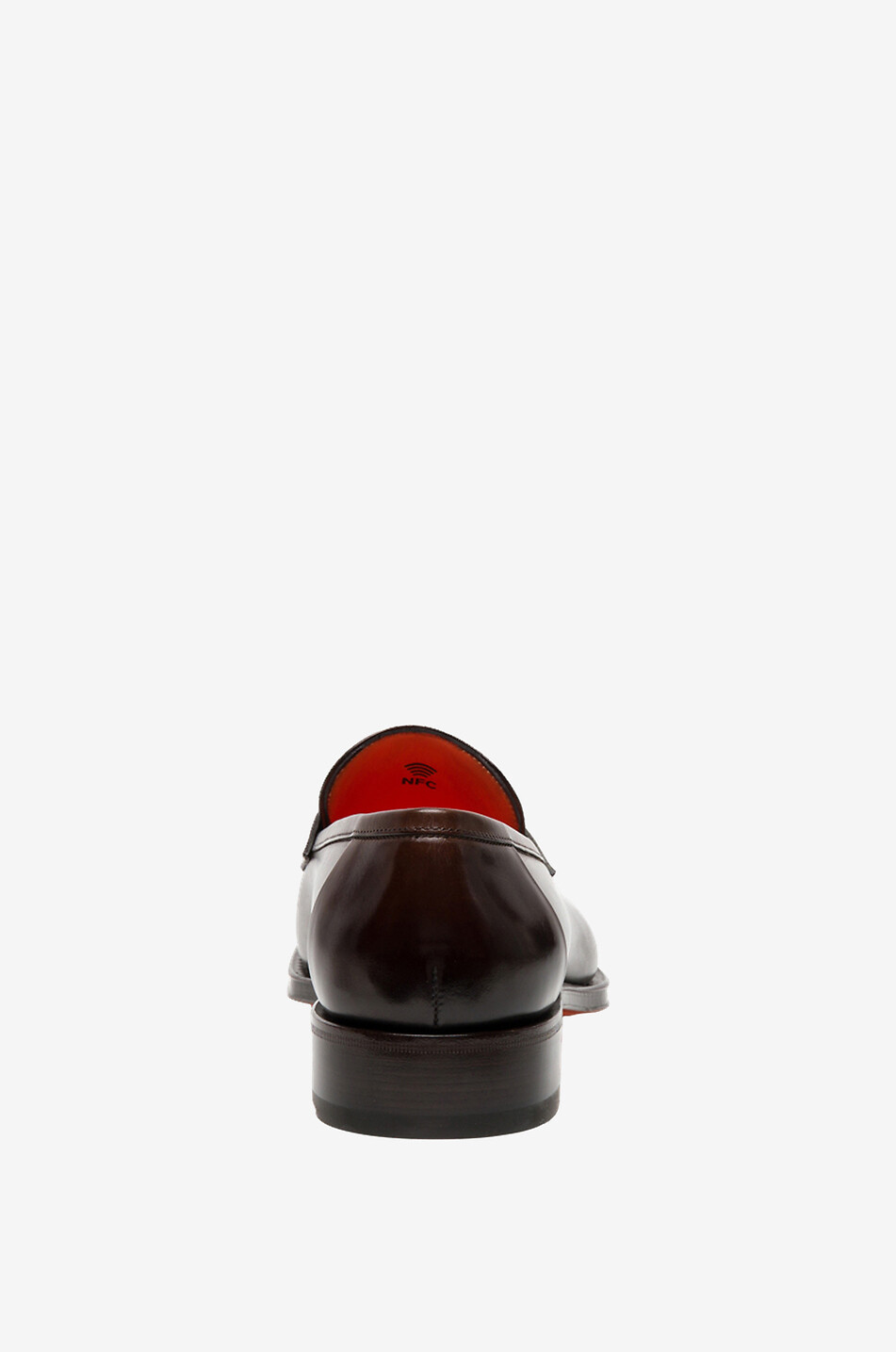 SANTONI Mocassins en cuir brillant Homme MARRON MOYEN 5