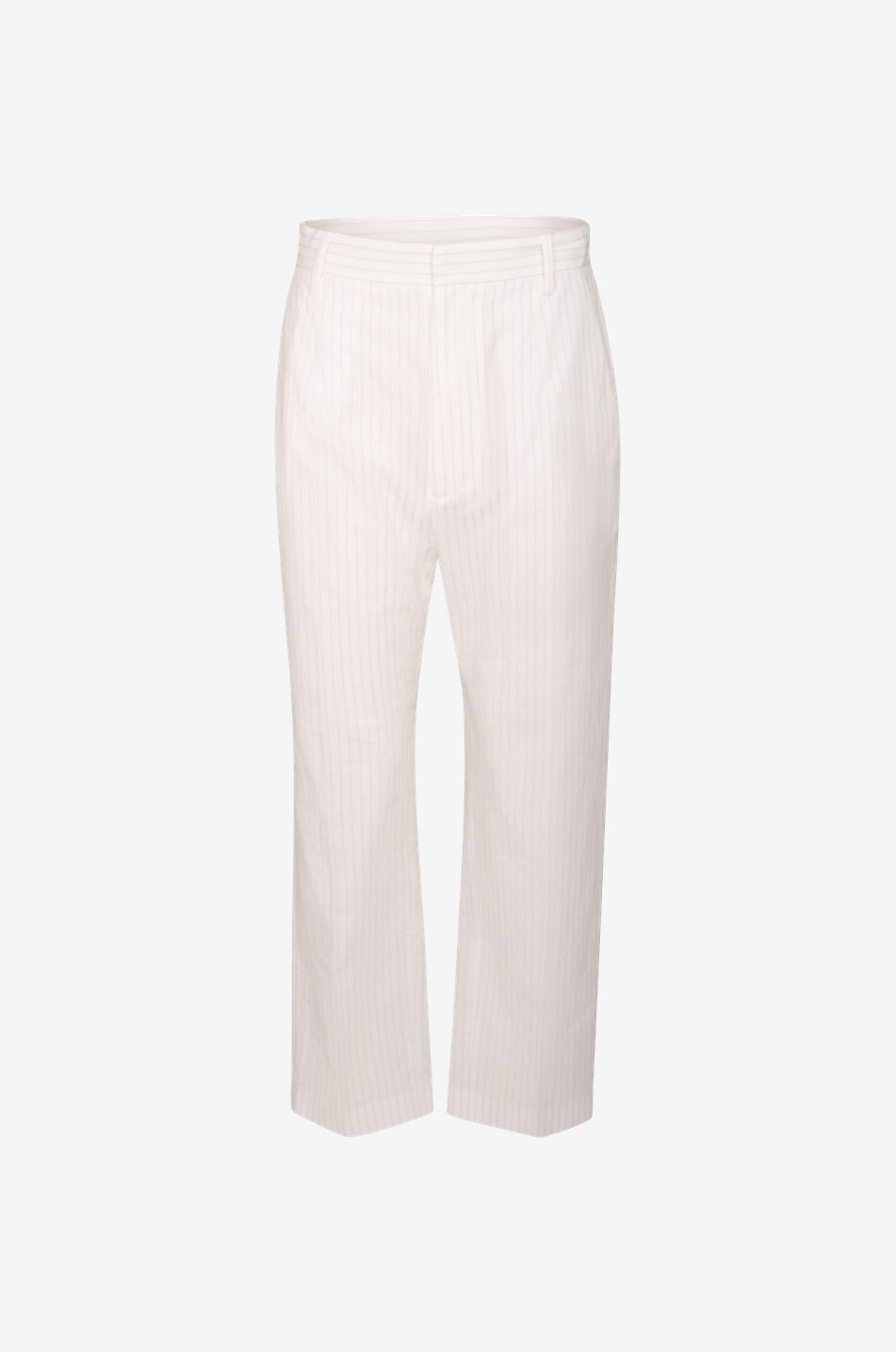 Cotton staight leg pinstripe trousers