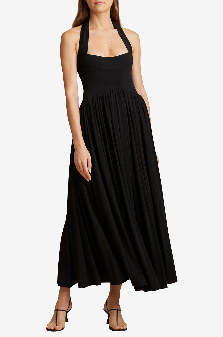Neckholder-Midikleid aus Jersey Marisol