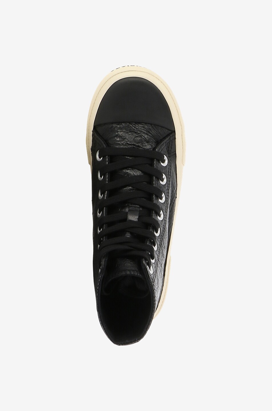 BALENCIAGA Baskets à lacets en cuir aréna Paris High Top Femme NOIR 5