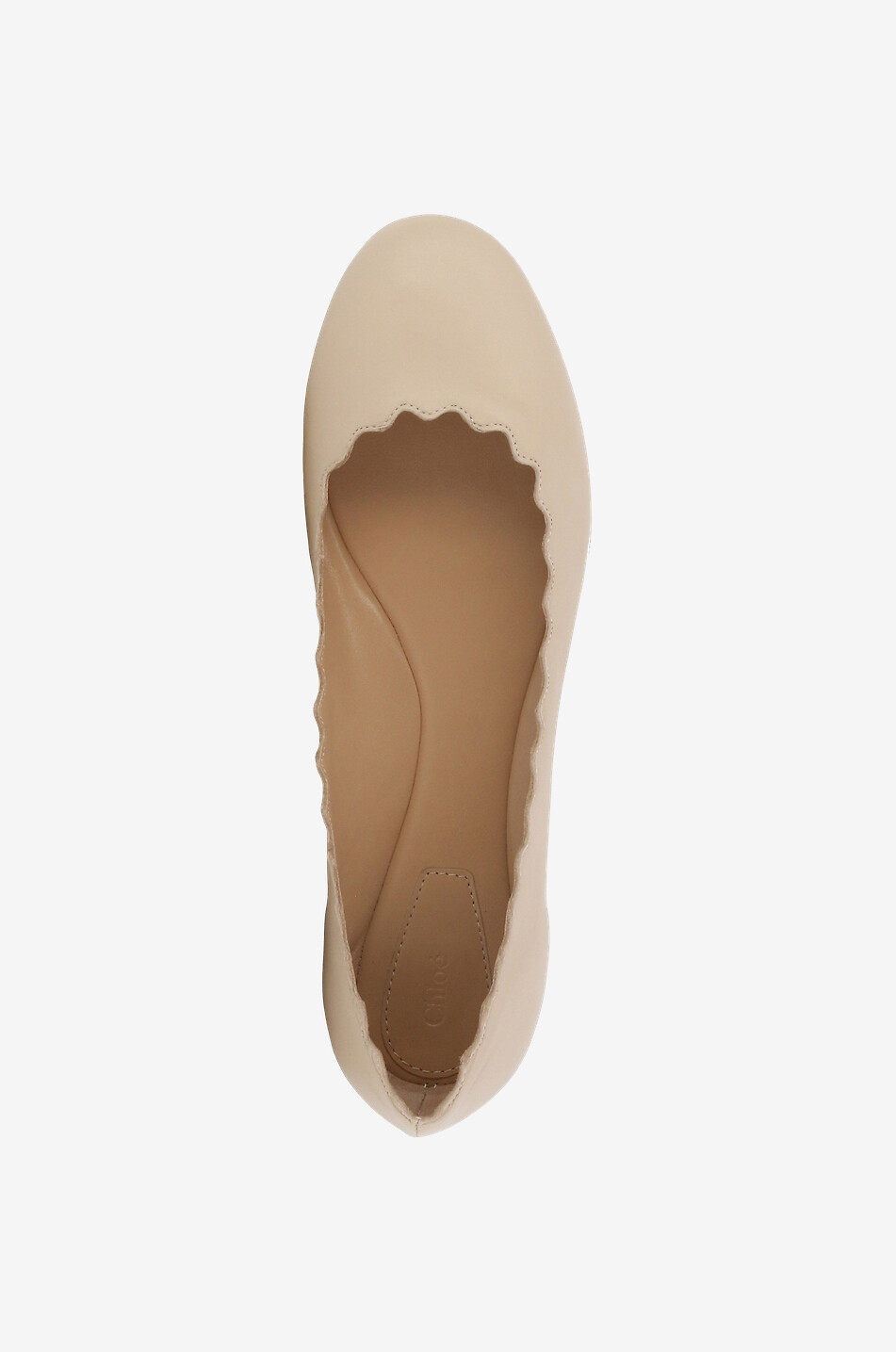 CHLOE Flache Ballerinas mit runder Kappe aus Nappaleder Lauren Damen BEIGE 5