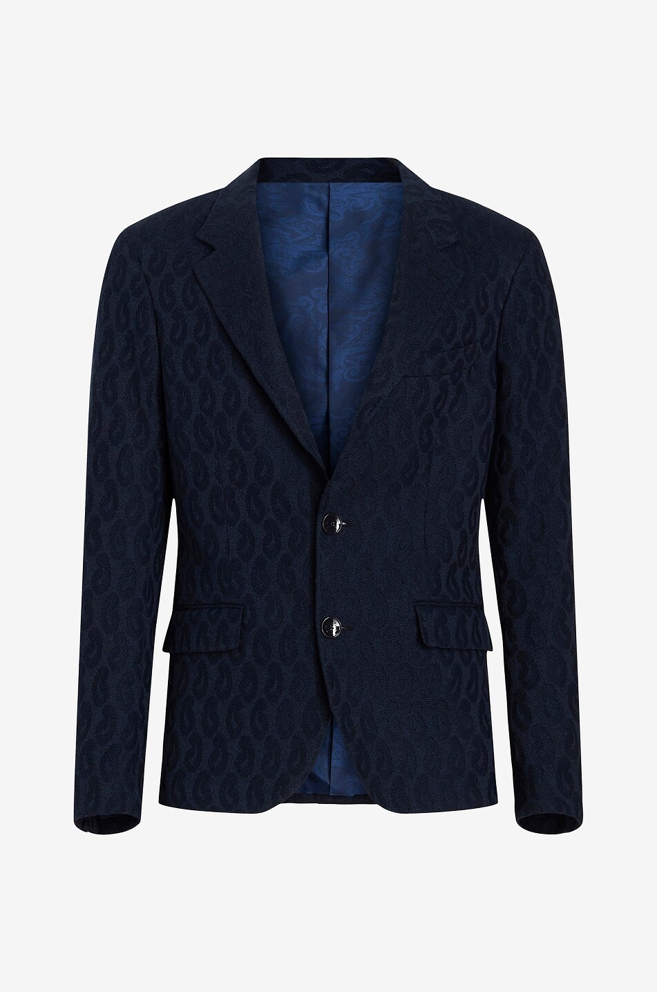 Paisley patterned cotton jacquard blazer