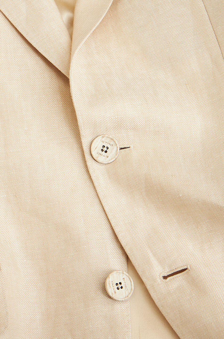 ETRO Single-breasted linen blazer Men EGGSHELL 6