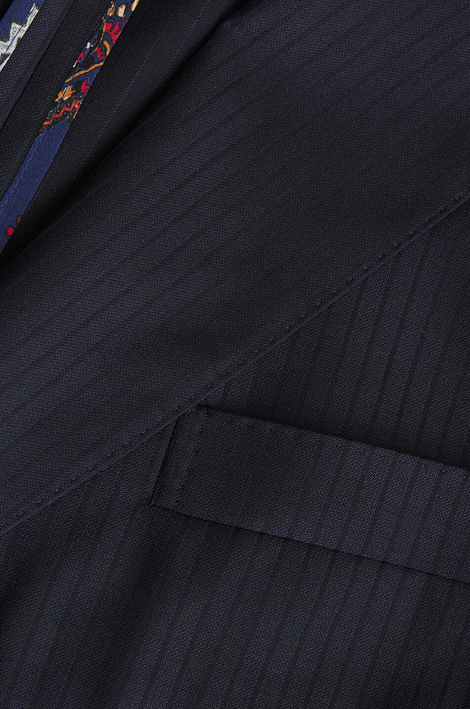 Double-breasted wool pinstripe blazer