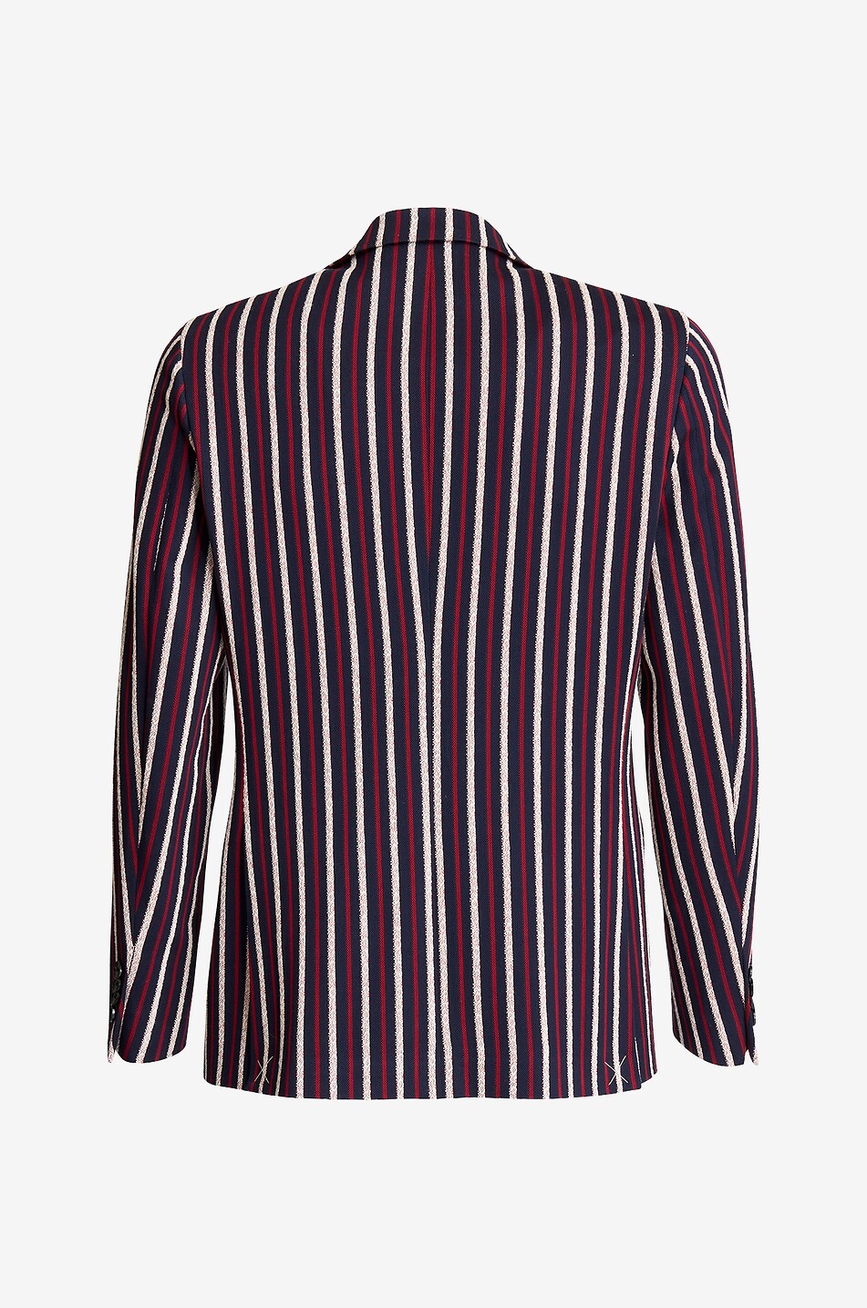 ETRO Blazer rayé en coton piqué à boutonnage simple Homme BLEU FONCE 2