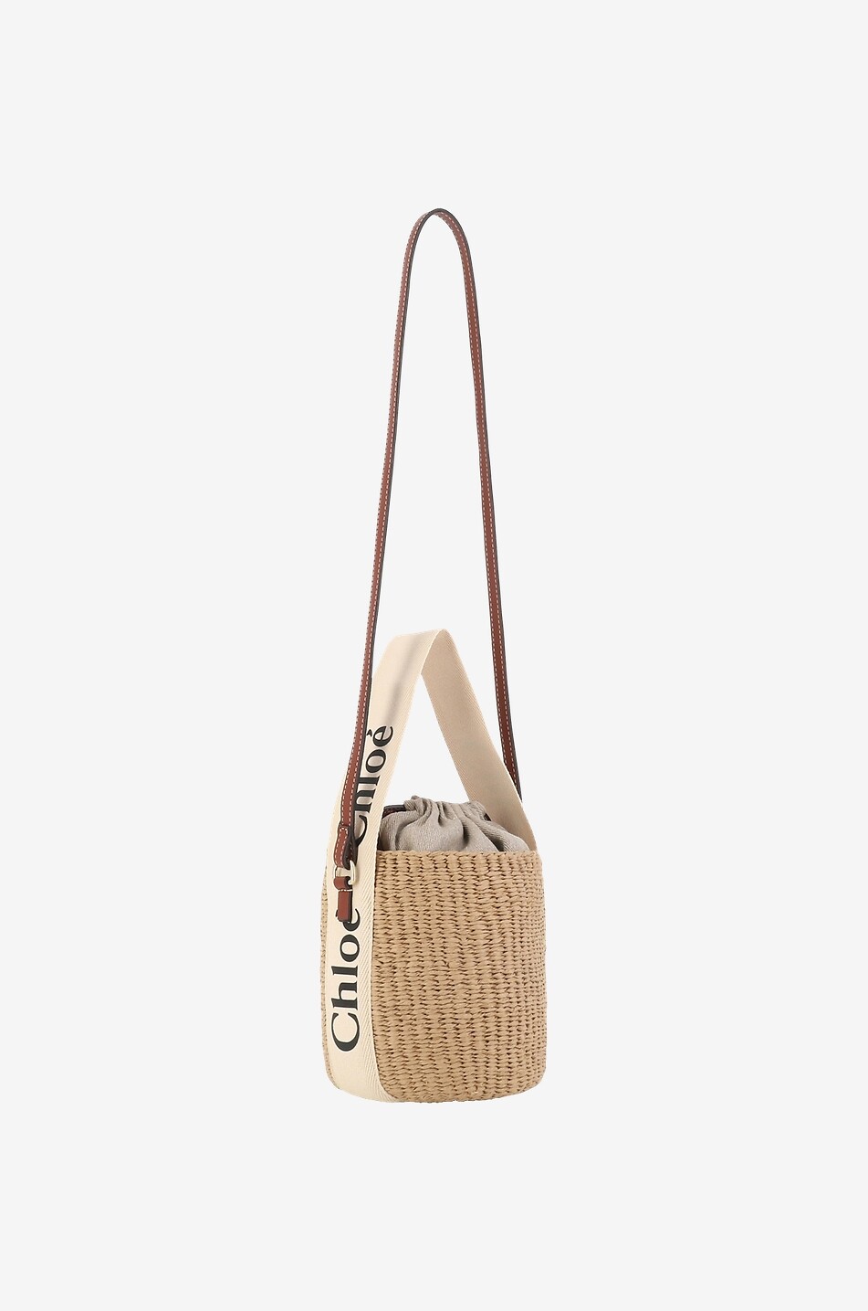 CHLOE Geflochtener Korb aus Papier Woody Small Damen WEISS 2
