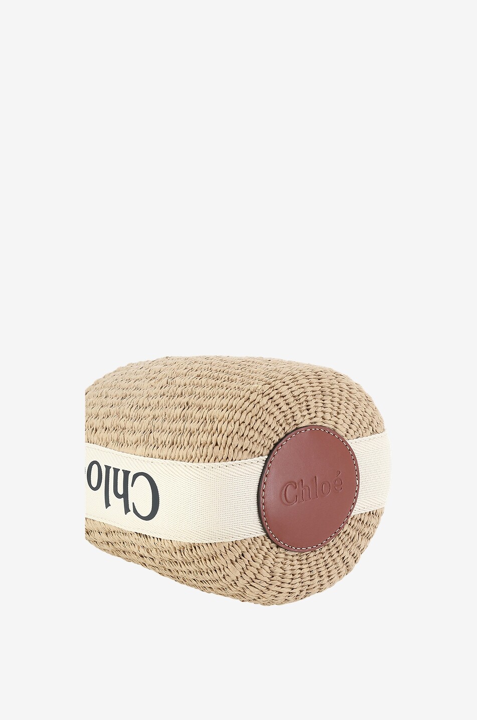 CHLOE Geflochtener Korb aus Papier Woody Small Damen WEISS 5
