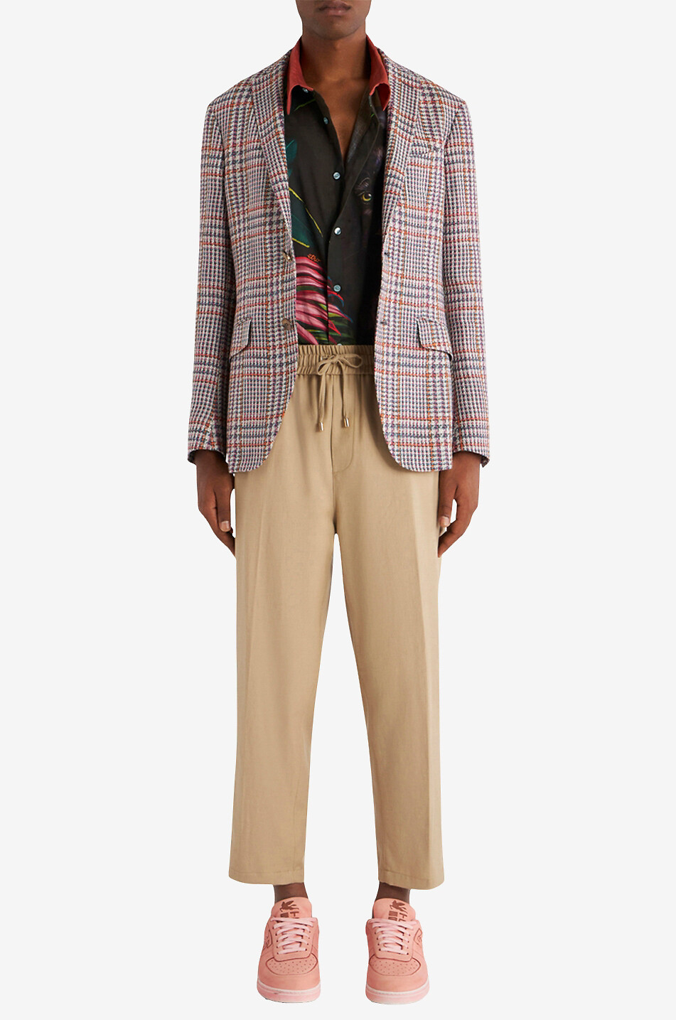 ETRO Checked linen blend blazer Men MULTI COLOURED 4