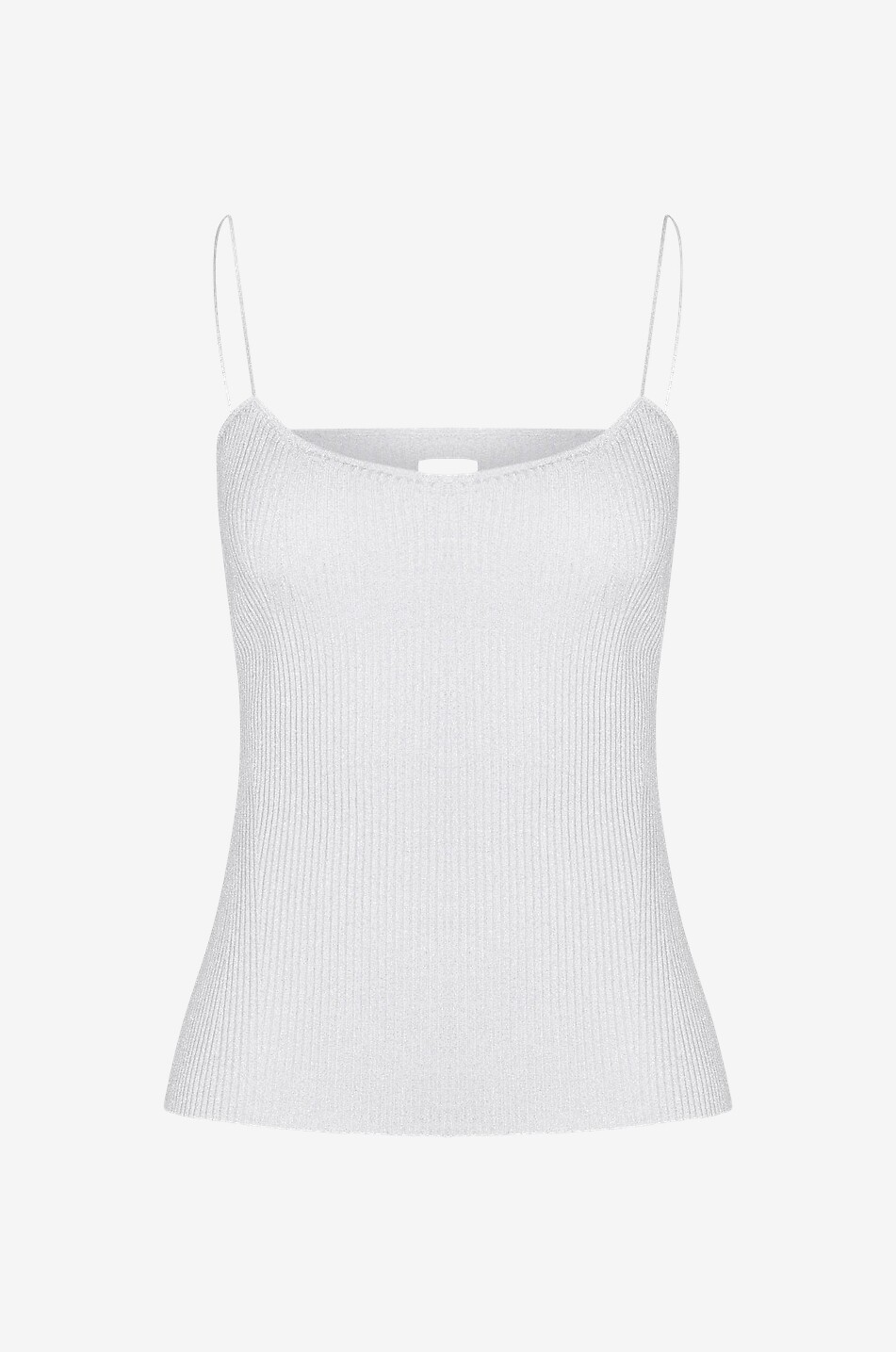 KHAITE Ziggy Lurex rib knit camisole Women GREY 1