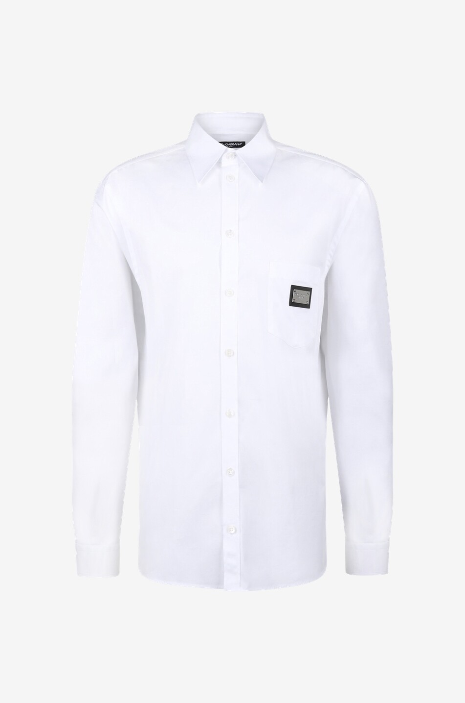 Martini logo plate adorned poplin shirt