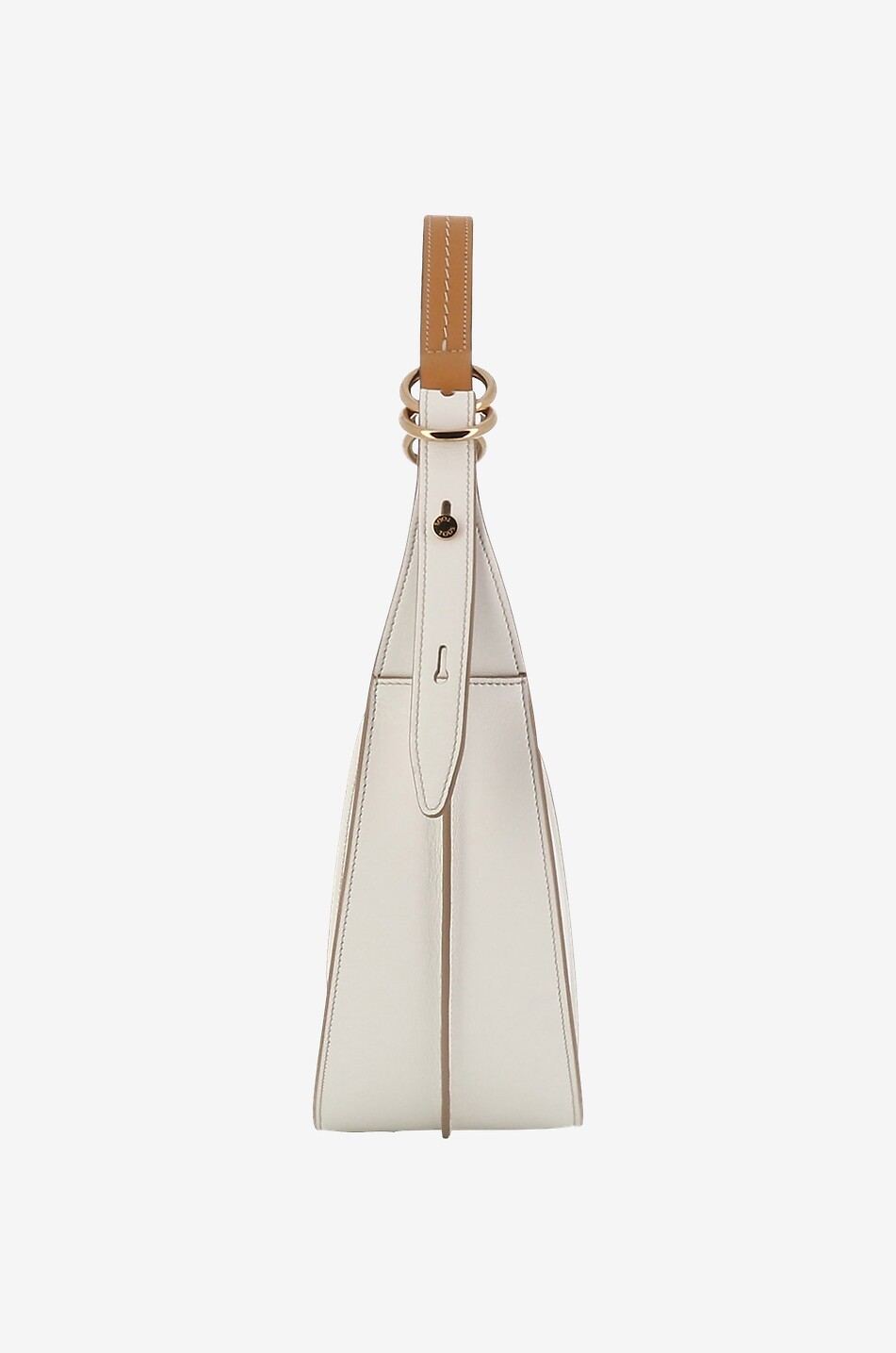 TOD'S T Timeless Small smooth leather hobo bag Women WHITE 4