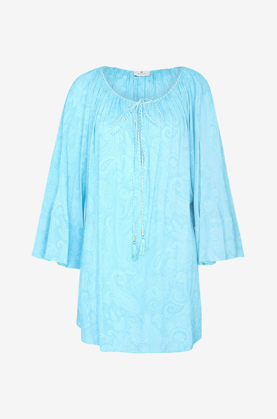 Paisley printed crepe beach tunic