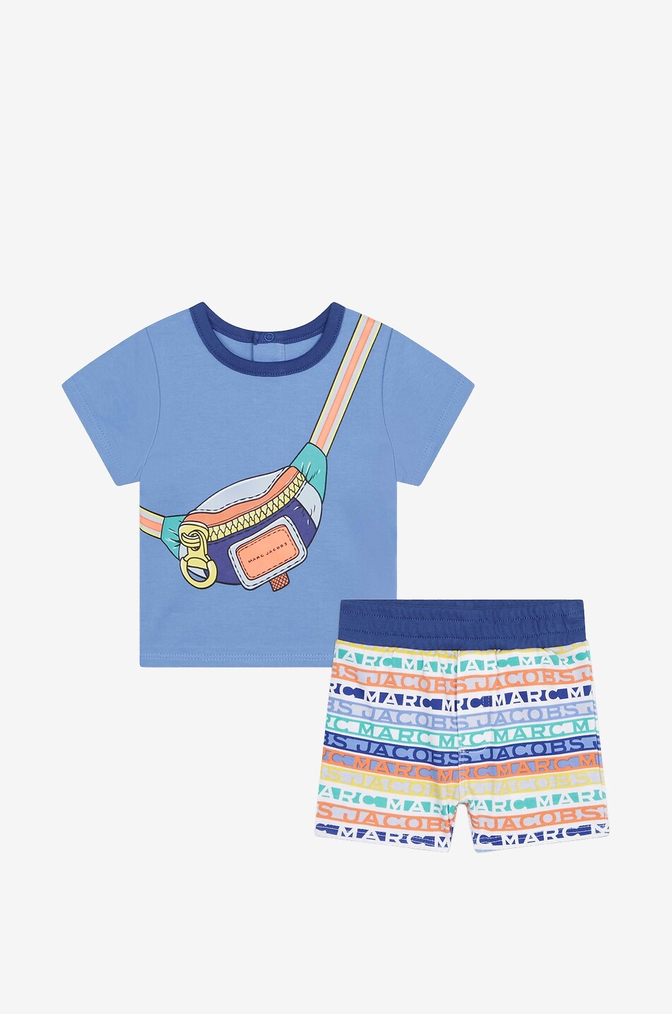 Ensemble en coton bébé short et T-shirt Trompe-l'Oeil