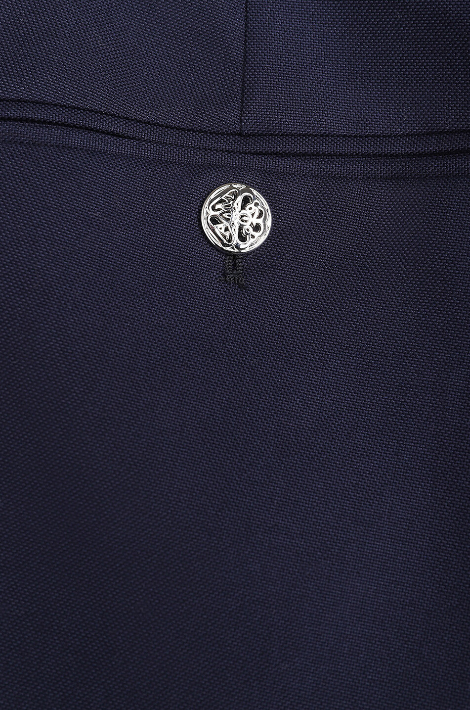 ALEXANDER McQUEEN Pantalon slim en panama de coton Cigarette Homme BLEU FONCE 3