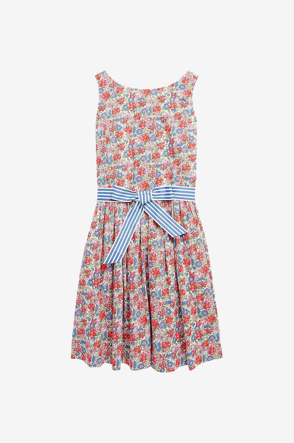 Ärmelloses Mädchenkleid mit Blütenprint