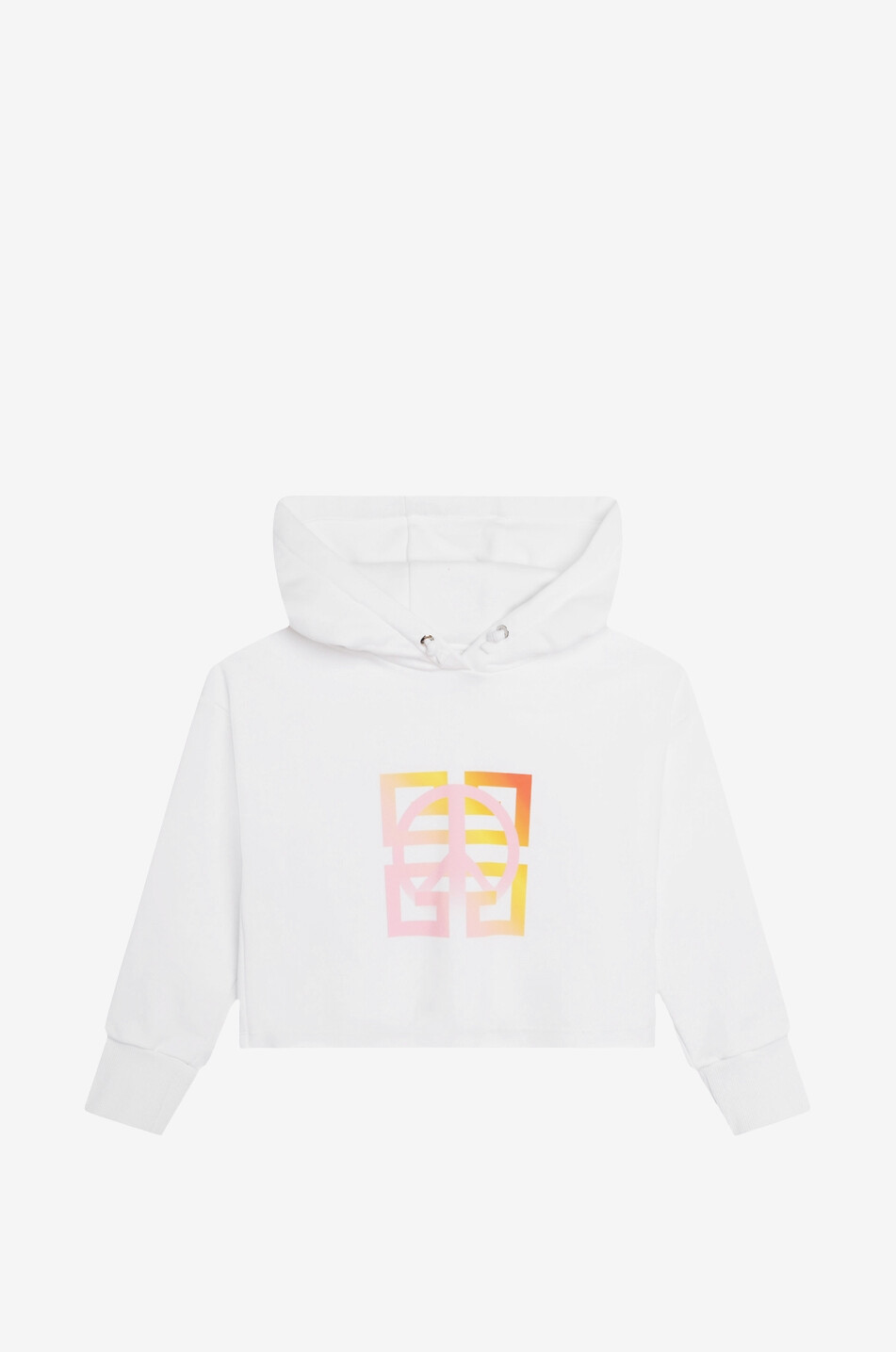 Sweat-shirt raccourci à capuche fille 4G Peace