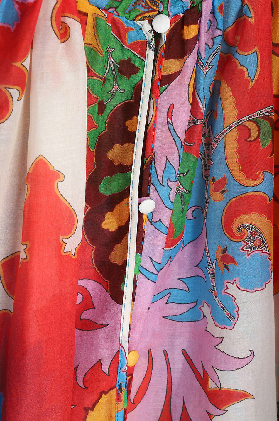 ETRO Blouse ample en voile de coton et soie Archival Paisley Femme ROUGE 3