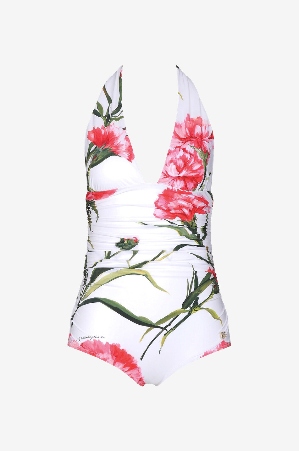 DOLCE & GABBANA Einteiliger Badeanzug mit Nelkenprint Damen BUNT 1