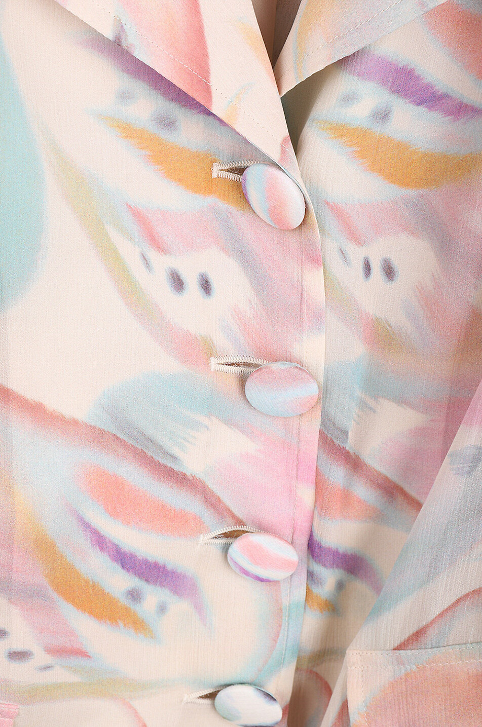 Staubmantel aus Seidengeorgette Butterfly Wings