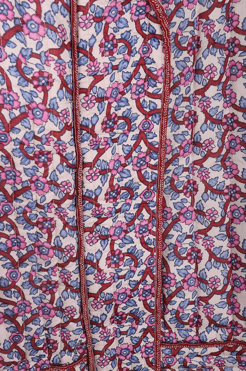 Veste boxy matelassée en coton fleuri Gelio
