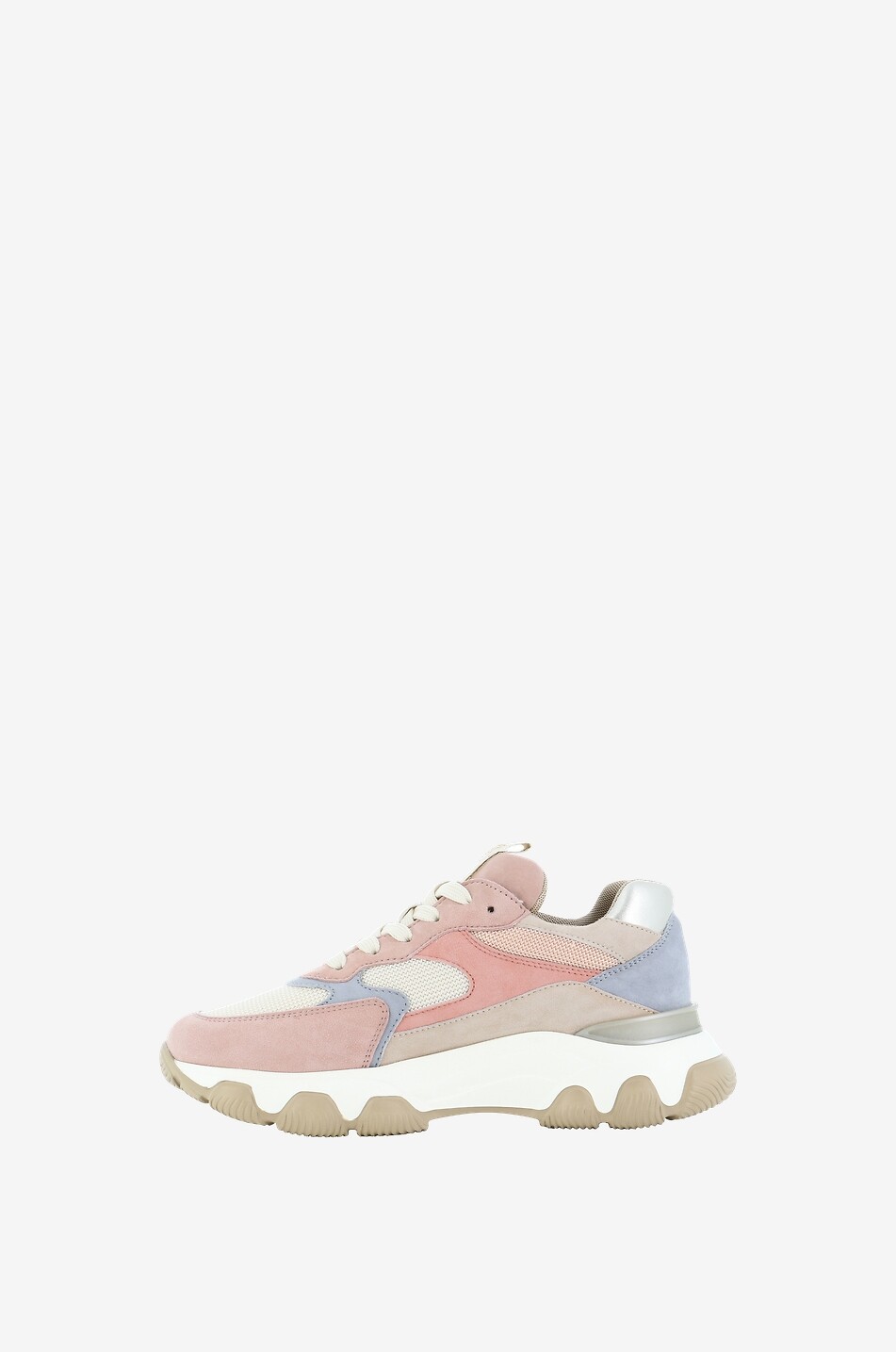 HOGAN Hyperactive suede platform sneakers Women Colourless 3